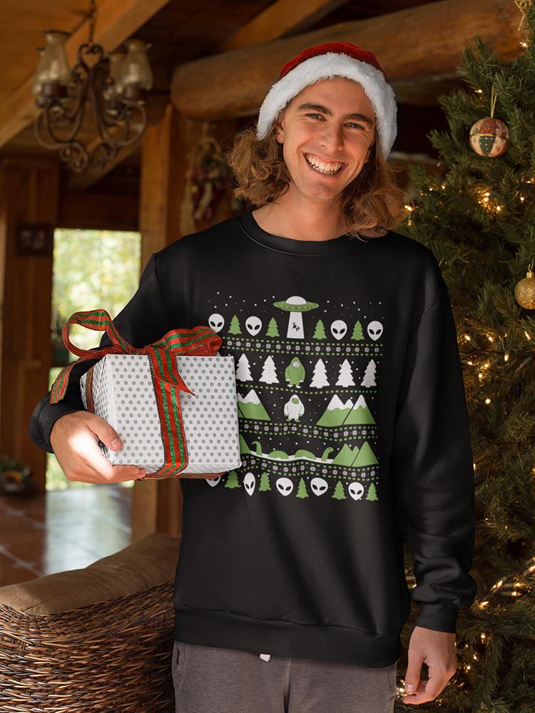 Cool Christmas Pattern Sweatshirt -SmartPrintsInk Designs
