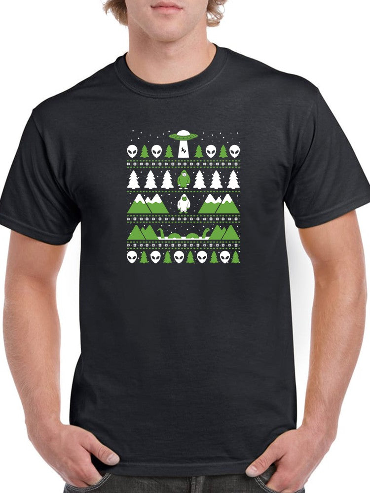 Cool Christmas Pattern T-shirt -SmartPrintsInk Designs
