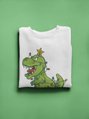 Christmas Tree Rex Sweatshirt -SmartPrintsInk Designs
