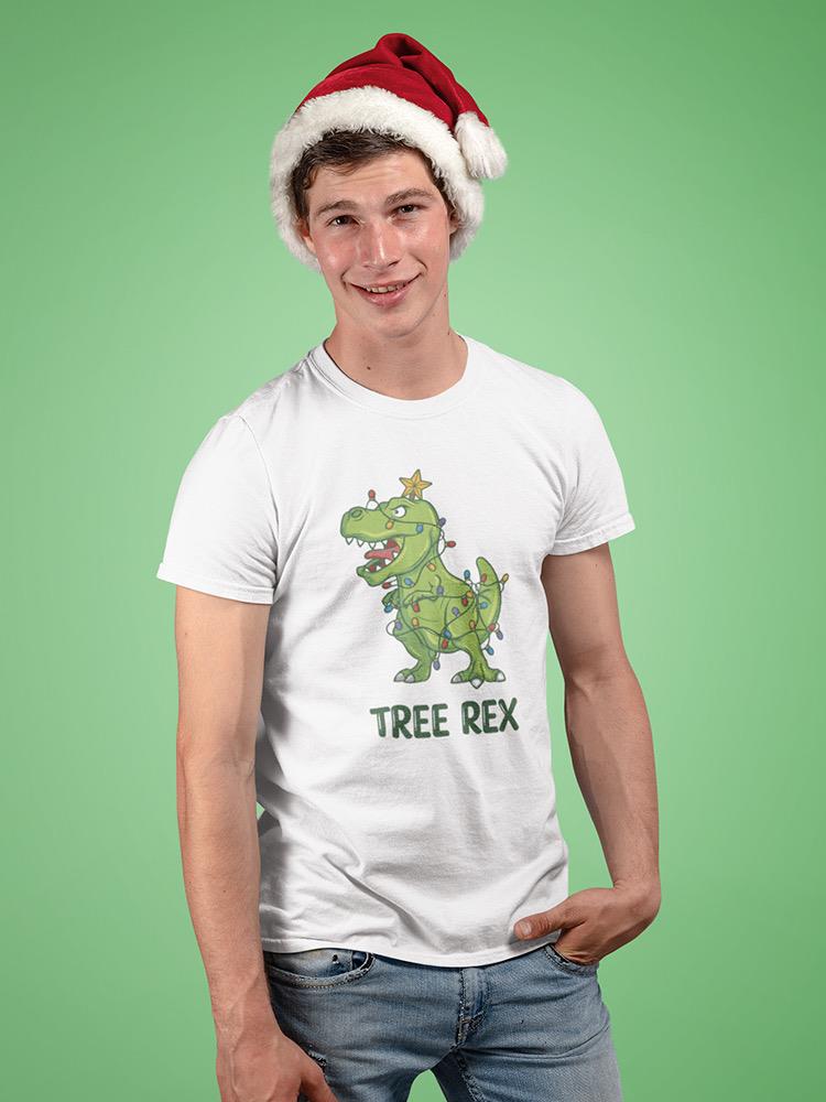 Christmas Tree Rex T-shirt -SmartPrintsInk Designs
