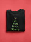 Merry Christmas Tree Sweatshirt -SmartPrintsInk Designs