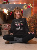 Love Wine And Christmas Sweatshirt -SmartPrintsInk Designs