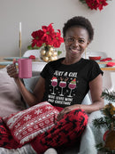 Love Wine And Christmas T-shirt -SmartPrintsInk Designs