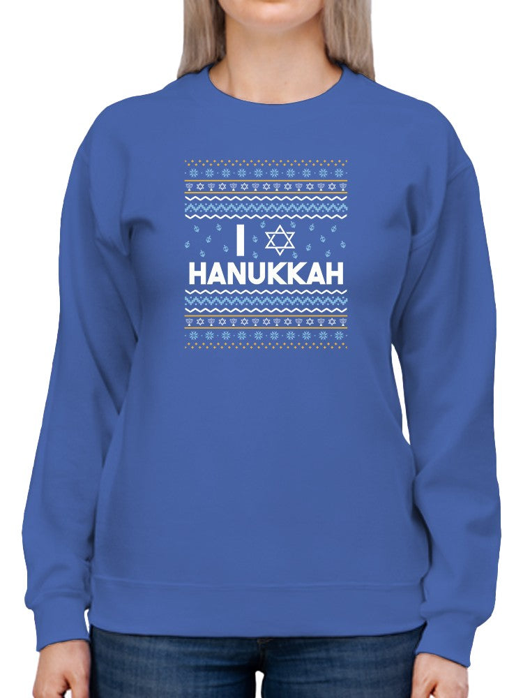 Love Hanukkah Sweatshirt -SmartPrintsInk Designs