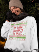 Diet Begins In January Sweatshirt -SmartPrintsInk Designs