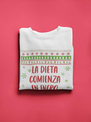 Diet Begins In January Sweatshirt -SmartPrintsInk Designs
