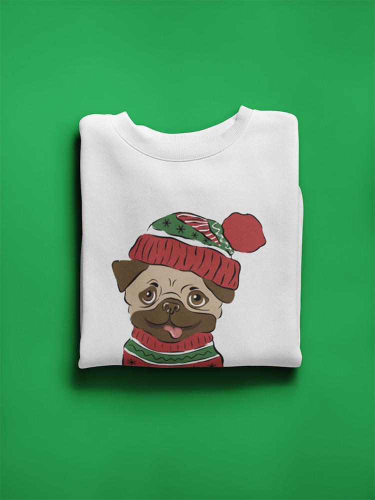 Christmas Pug Sweatshirt -SmartPrintsInk Designs