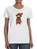 Christmas Pug T-shirt -SmartPrintsInk Designs
