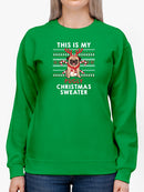 Pugly Christmas Sweater Sweatshirt -SmartPrintsInk Designs