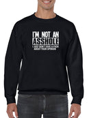 Don't Care About Your Opinion Sweatshirt -SmartPrintsInk Designs