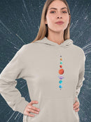 Planets Line Hoodie -SmartPrintsInk Designs