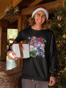Christmas Cat Galaxy Sweatshirt -SmartPrintsInk Designs