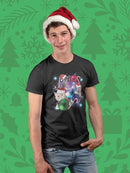 Christmas Cat Galaxy T-shirt -SmartPrintsInk Designs