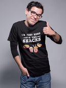 Just Here For The Snacks T-shirt -SmartPrintsInk Designs
