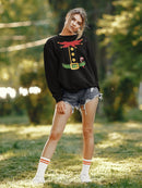 Elf With Candy Cane Sweatshirt -SmartPrintsInk Designs