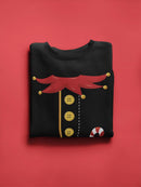 Elf With Candy Cane Sweatshirt -SmartPrintsInk Designs