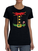 Elf With Candy Cane T-shirt -SmartPrintsInk Designs