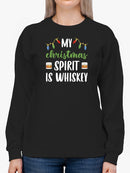 Christmas Spirit Whiskey Sweatshirt -SmartPrintsInk Designs