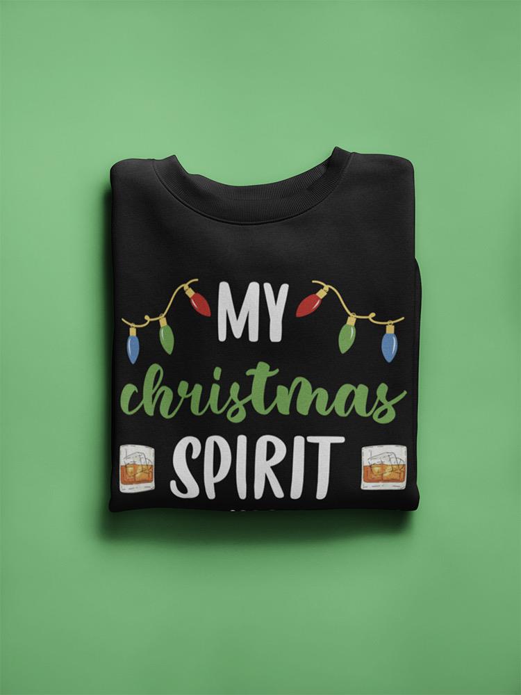 Christmas Spirit Whiskey Sweatshirt -SmartPrintsInk Designs