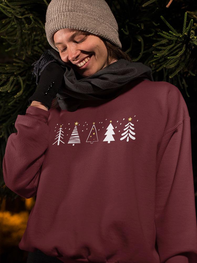 Christmas Trees Sweatshirt -SmartPrintsInk Designs