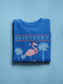 Christmas Flamingo Sweatshirt -SmartPrintsInk Designs