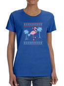 Christmas Flamingo T-shirt -SmartPrintsInk Designs