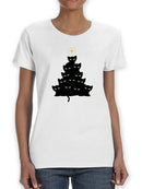Christmas Cat Tree T-shirt -SmartPrintsInk Designs