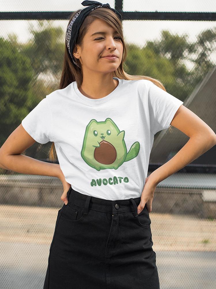 Avocado Kitten T-shirt -SmartPrintsInk Designs