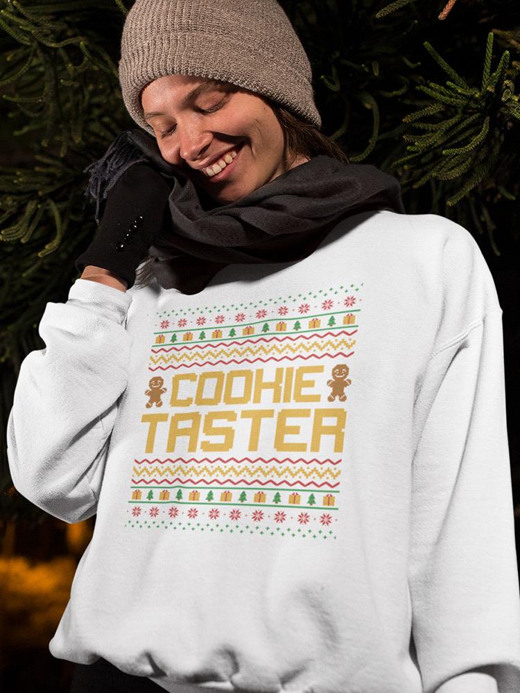 Cookie Taster Christmas Sweatshirt -SmartPrintsInk Designs
