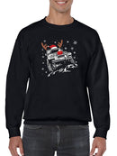 Off-Road Reindeer Car Sweatshirt -SmartPrintsInk Designs