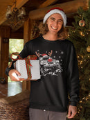 Off-Road Reindeer Car Sweatshirt -SmartPrintsInk Designs