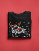 Off-Road Reindeer Car Sweatshirt -SmartPrintsInk Designs