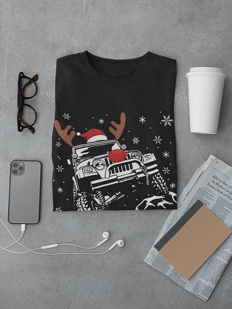 Off-Road Reindeer Car T-shirt -SmartPrintsInk Designs