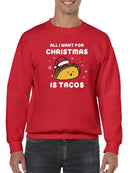 Tacos For Christmas Sweatshirt -SmartPrintsInk Designs