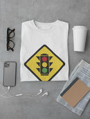 Traffic Light Warning T-shirt -SmartPrintsInk Designs