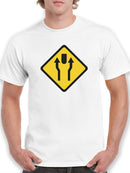 Divided Highway Warning T-shirt -SmartPrintsInk Designs