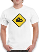 Downhill Ahead Warning T-shirt -SmartPrintsInk Designs