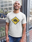Downhill Ahead Warning T-shirt -SmartPrintsInk Designs