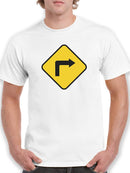 Right Turn Ahead Warning T-shirt -SmartPrintsInk Designs