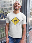 Right Turn Ahead Warning T-shirt -SmartPrintsInk Designs