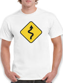 Winding Road Right Ahead Warning T-shirt -SmartPrintsInk Designs