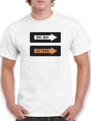 One Way And Detour Sign T-shirt -SmartPrintsInk Designs