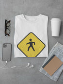 Pedestrian Crossing Warning T-shirt -SmartPrintsInk Designs