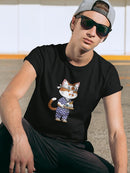 Japanese Kitten Server T-shirt -SmartPrintsInk Designs