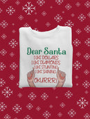 Dear Santa Quote Sweatshirt -SmartPrintsInk Designs