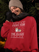 Paws For The Claus Sweatshirt -SmartPrintsInk Designs