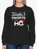 Santa's Favorite Ho Sweatshirt -SmartPrintsInk Designs