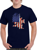 Torn American Flag T-shirt -SmartPrintsInk Designs