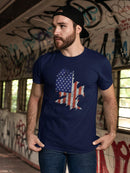 Torn American Flag T-shirt -SmartPrintsInk Designs