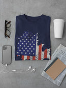 Torn American Flag T-shirt -SmartPrintsInk Designs